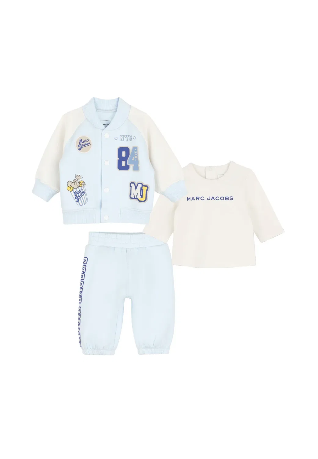 Ансамбль панталон, кардиган и футболка - спортивный костюм Marc Jacobs Kids, Bleu