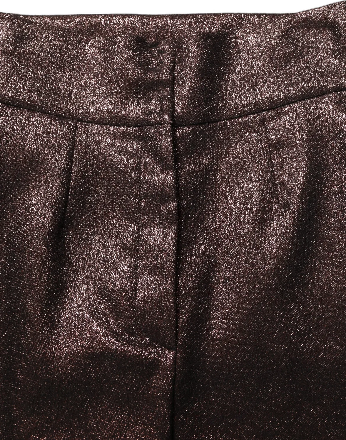Женские брюки с высокой посадкой Metallic Brown High Waist Tapered Leg Dolce & Gabbana, Brown