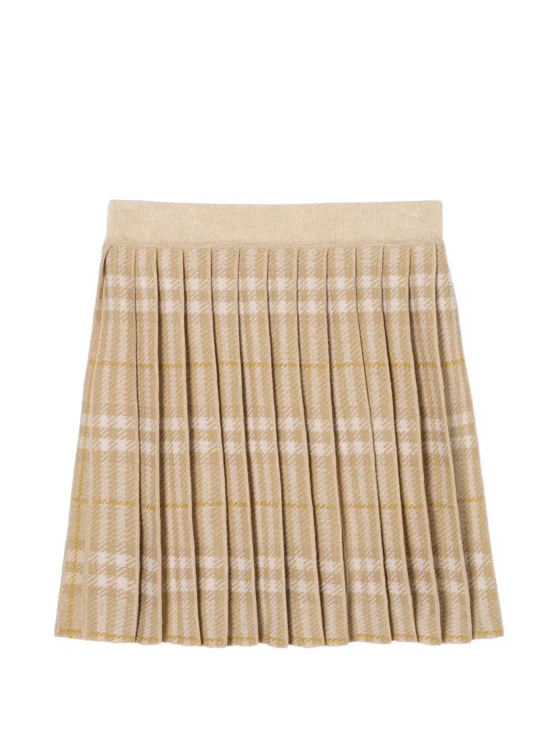 Юбка миди Burberry Kids, нейтральные цвета — фото 2