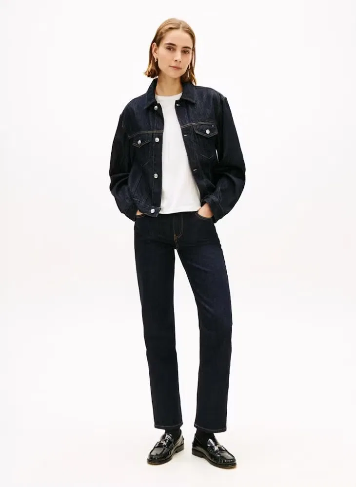 Джинсовая куртка с логотипом Tommy Hilfiger, белая — фото 4
