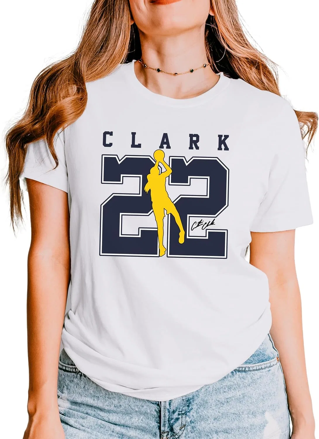 Футболка с принтом игрока Caitlin Clark #22, White