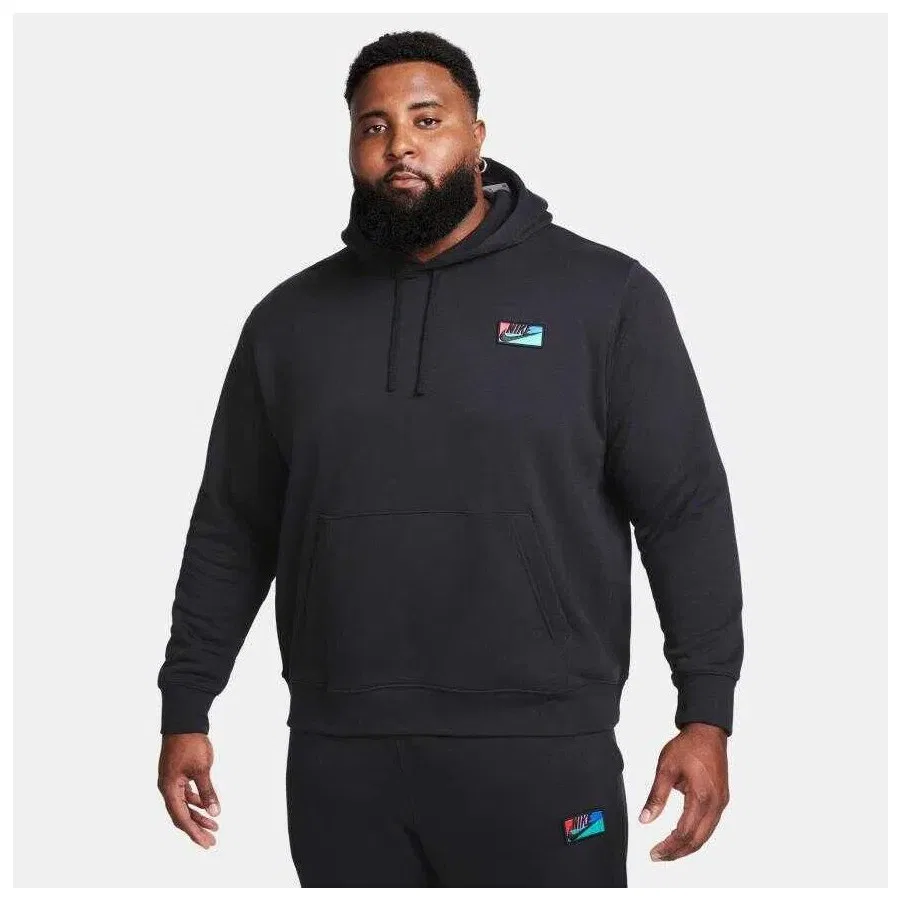 Свитшот с капюшоном Club Pullover Hoodie Patch Nike, Черный — фото 4