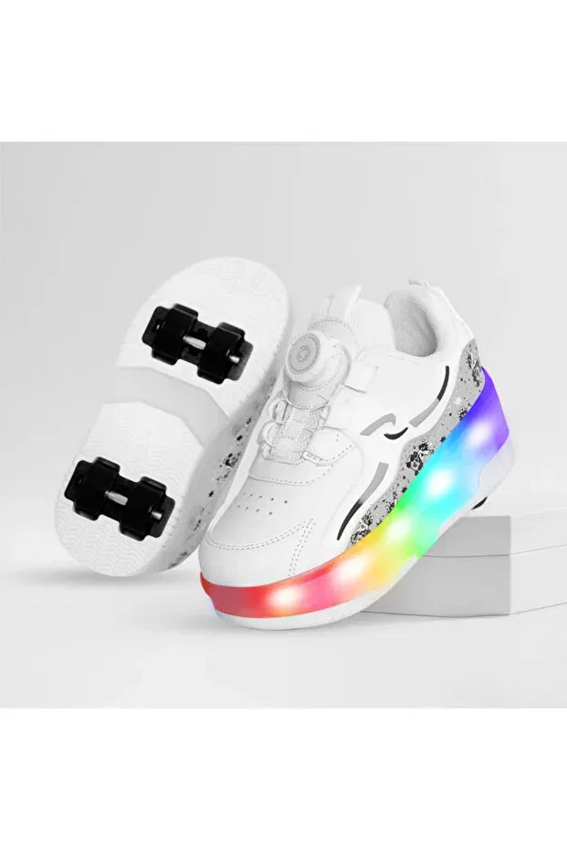 Детские кроссовки для мальчиков со светодиодами Rocky Sport, White — фото 4