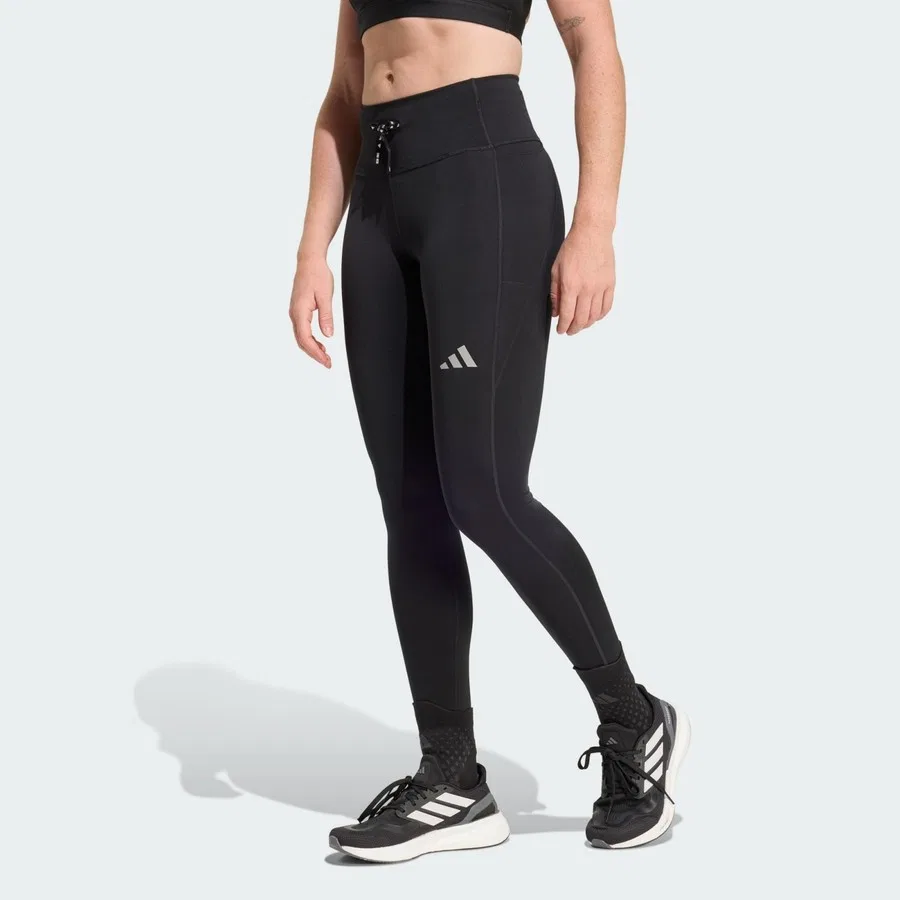 Леггинсы с высокой посадкой Run Essentials adidas, Черный