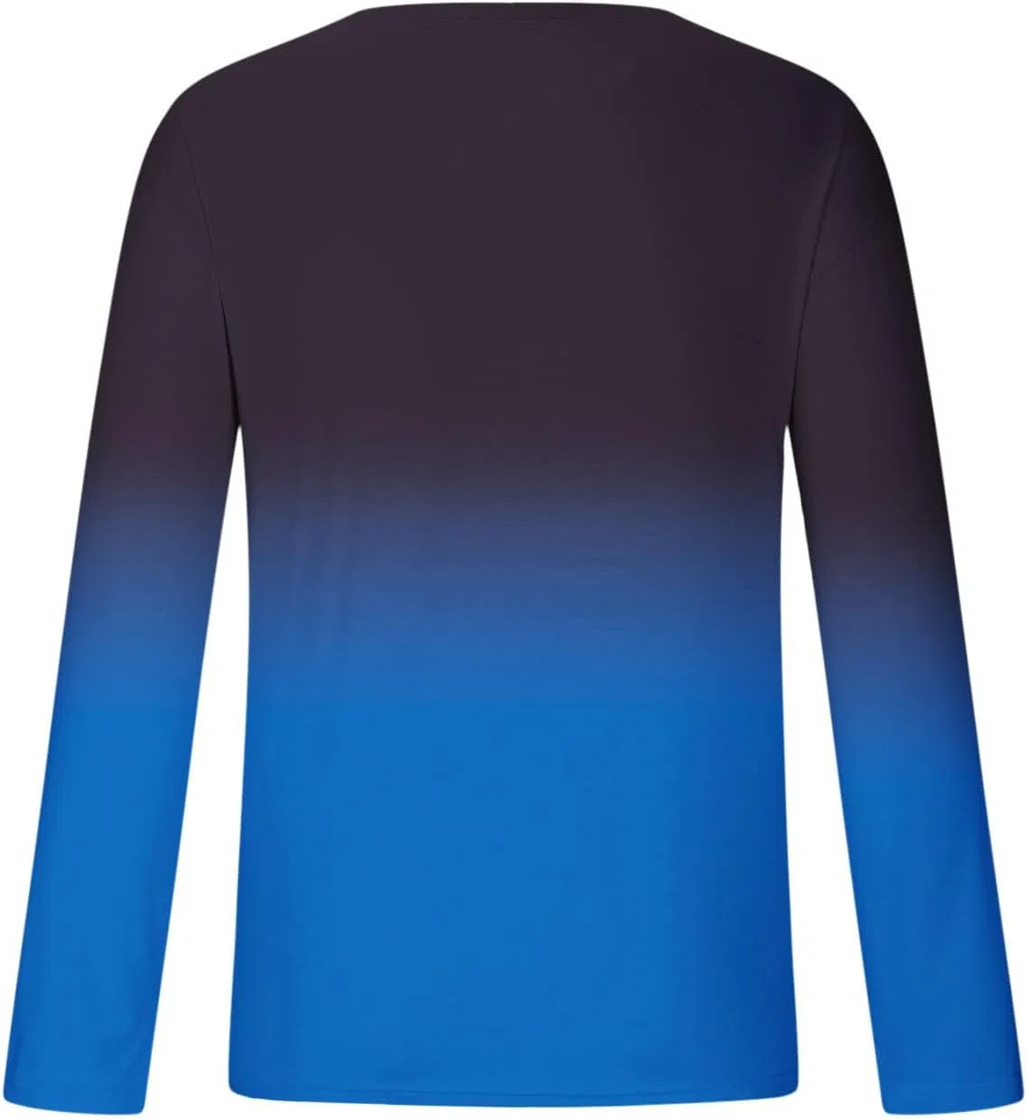 Мужская свободная футболка с градиентом Long Sleeve Shirts for Men, Blue — фото 2