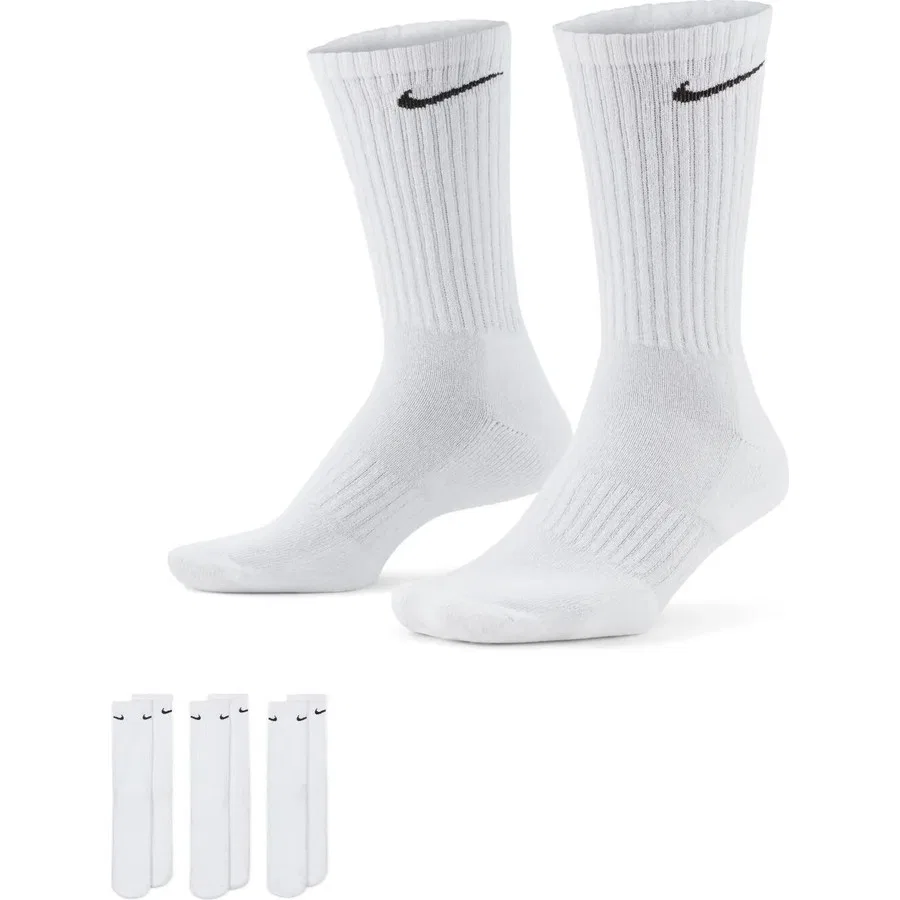 Носки спортивные с усиленной пяткой и мыском Everyday Cushion Crew Nike, S, Белый — фото 3