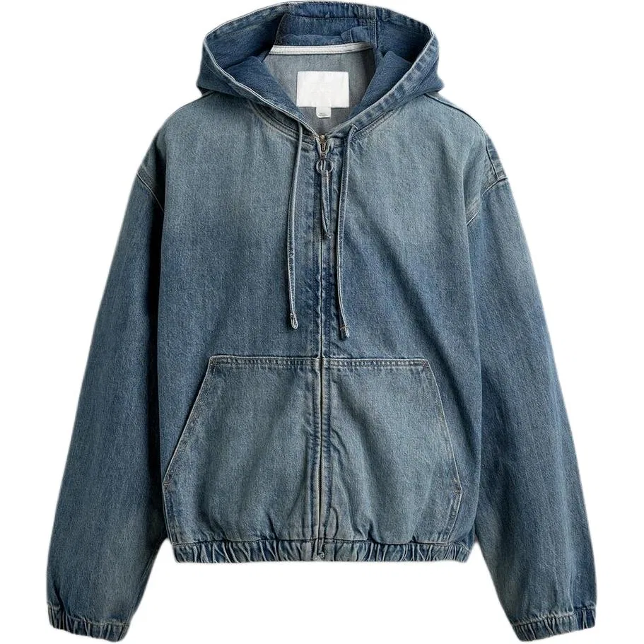 Мужская куртка с капюшоном Medium Blue ZARA, Medium Blue