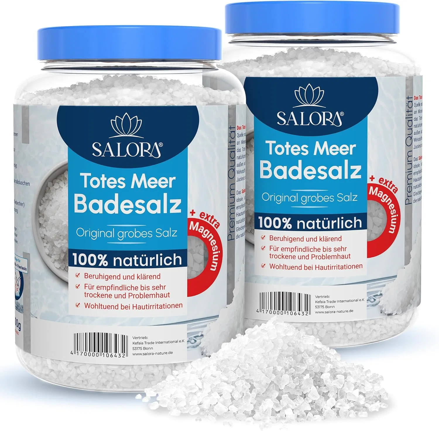 Соль для ванн SALORA Мертвое море, 2х2.5 кг, White