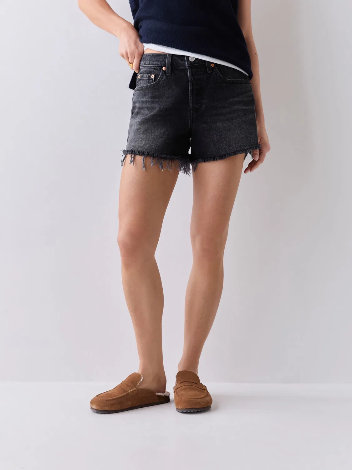 Шорты джинсовые 501 Curve Levi's, темно-синий — фото 2