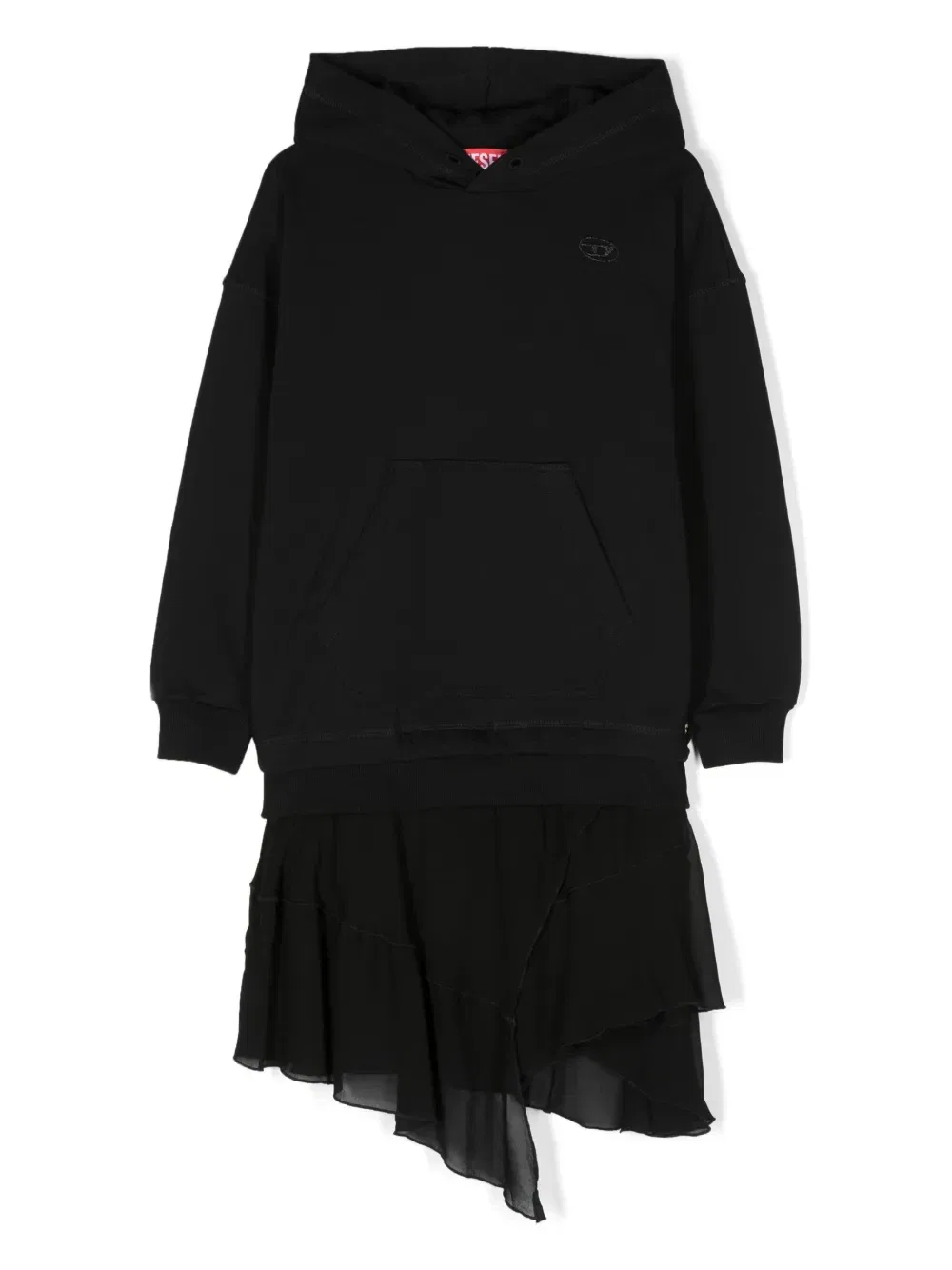Платье с капюшоном Diesel Kids, черный