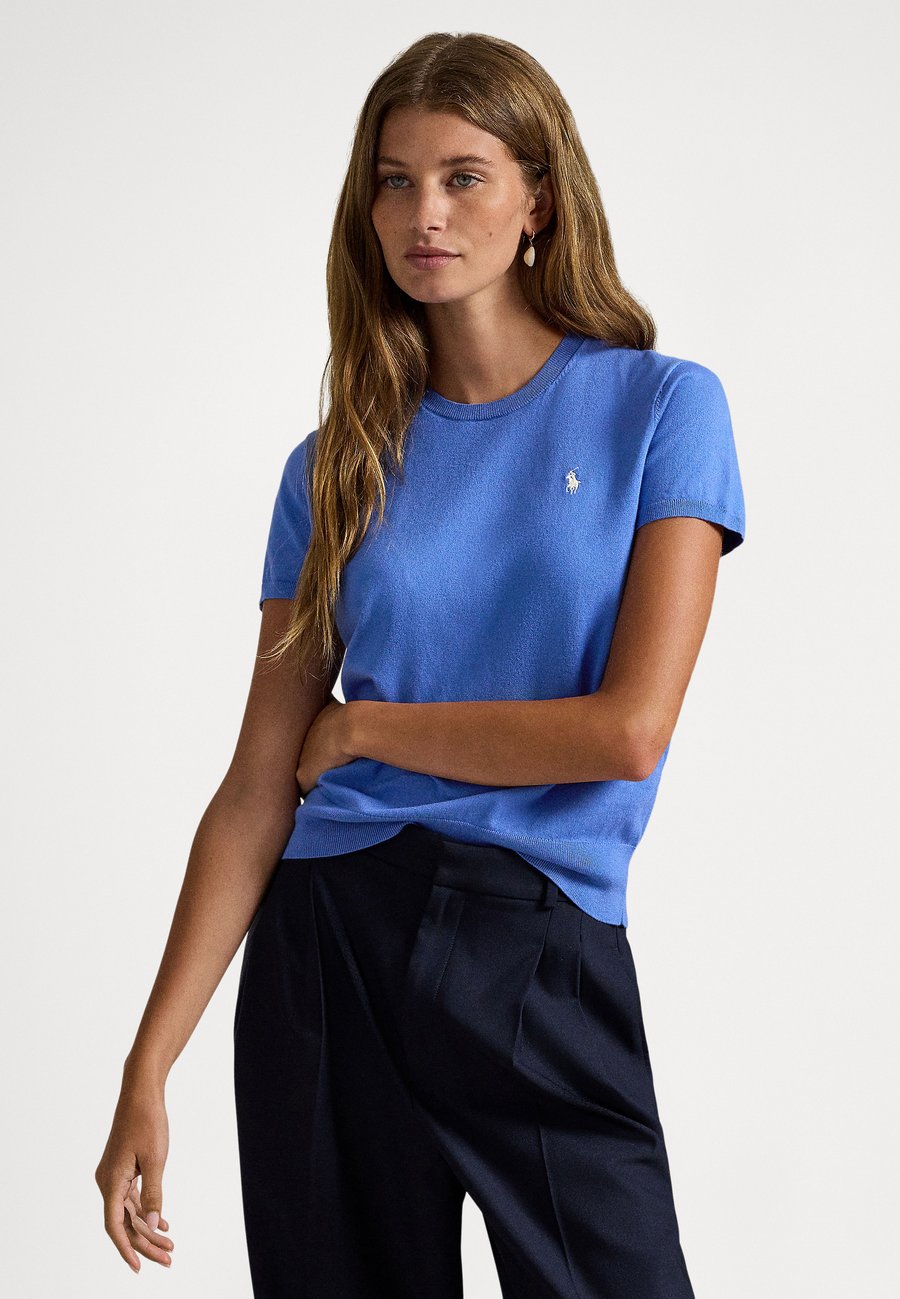 

Джемпер Polo Ralph Lauren SHORT-SLEEVE CREWNECK SWEATER, Indigo Sky/Blue