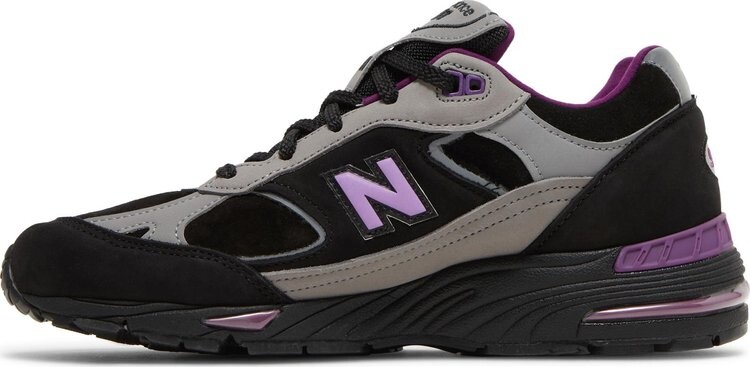 Кроссовки New Balance Stray Rats x Wmns 991 Made In England 'Black Purple', черный — фото 4