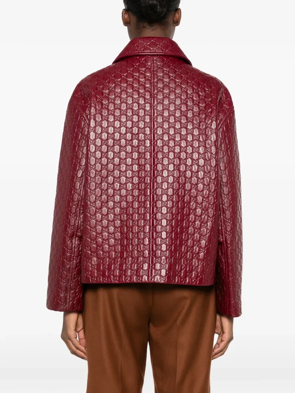 Куртка с тиснением GG GUCCI, красный — фото 4