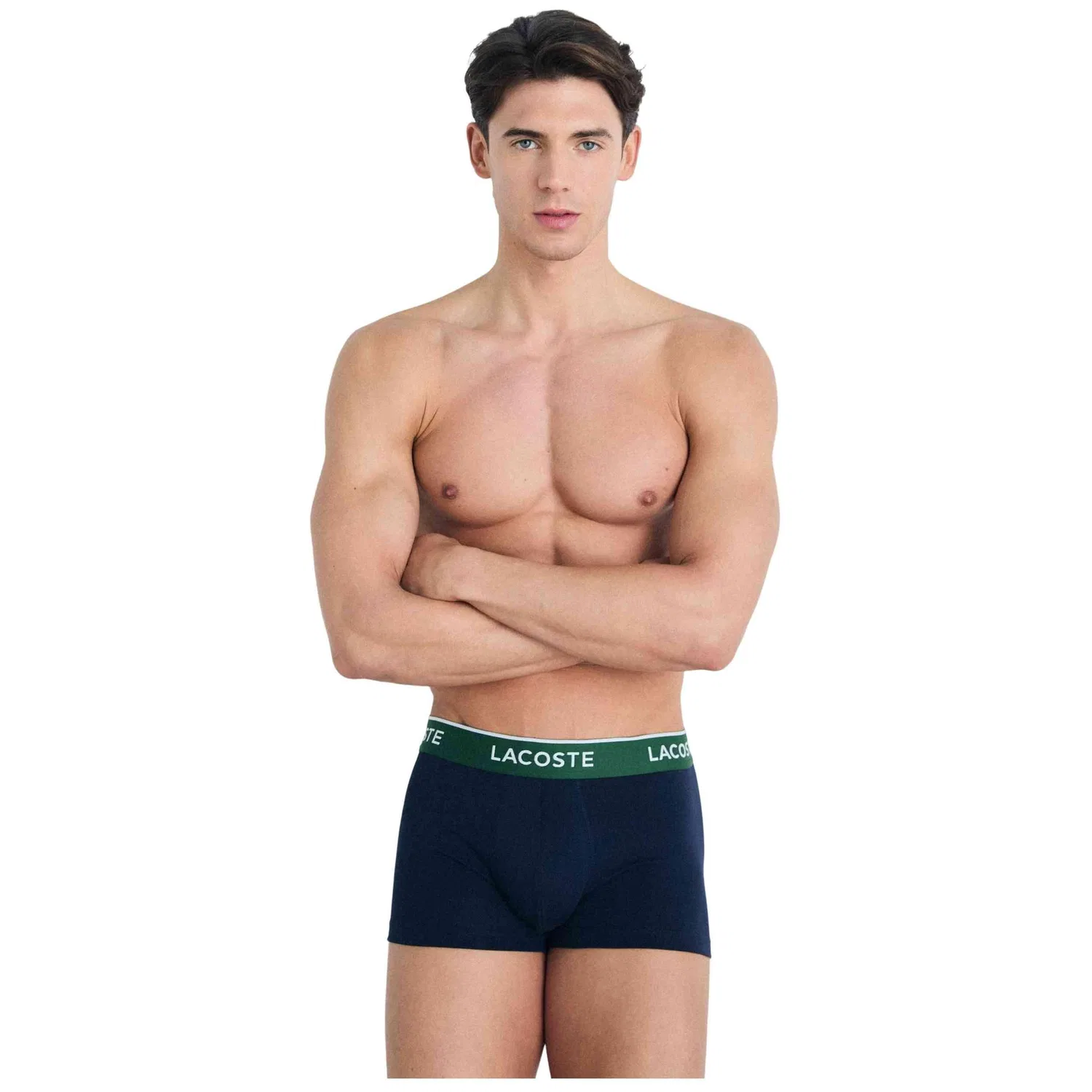 Мужские хлопковые боксеры Lacoste 5H1297HY0, Цвет: BLAU