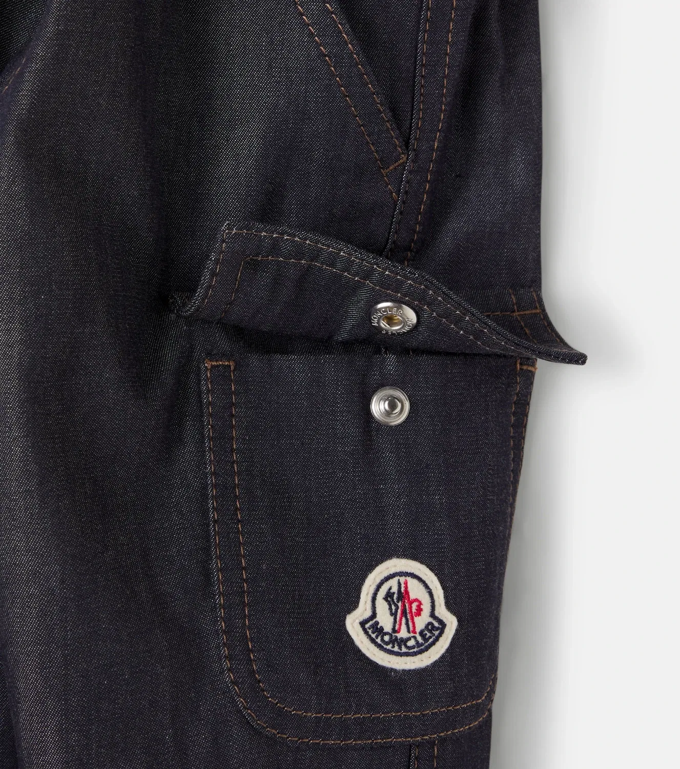 Детские джинсы-карго Moncler Enfant, синий — фото 4