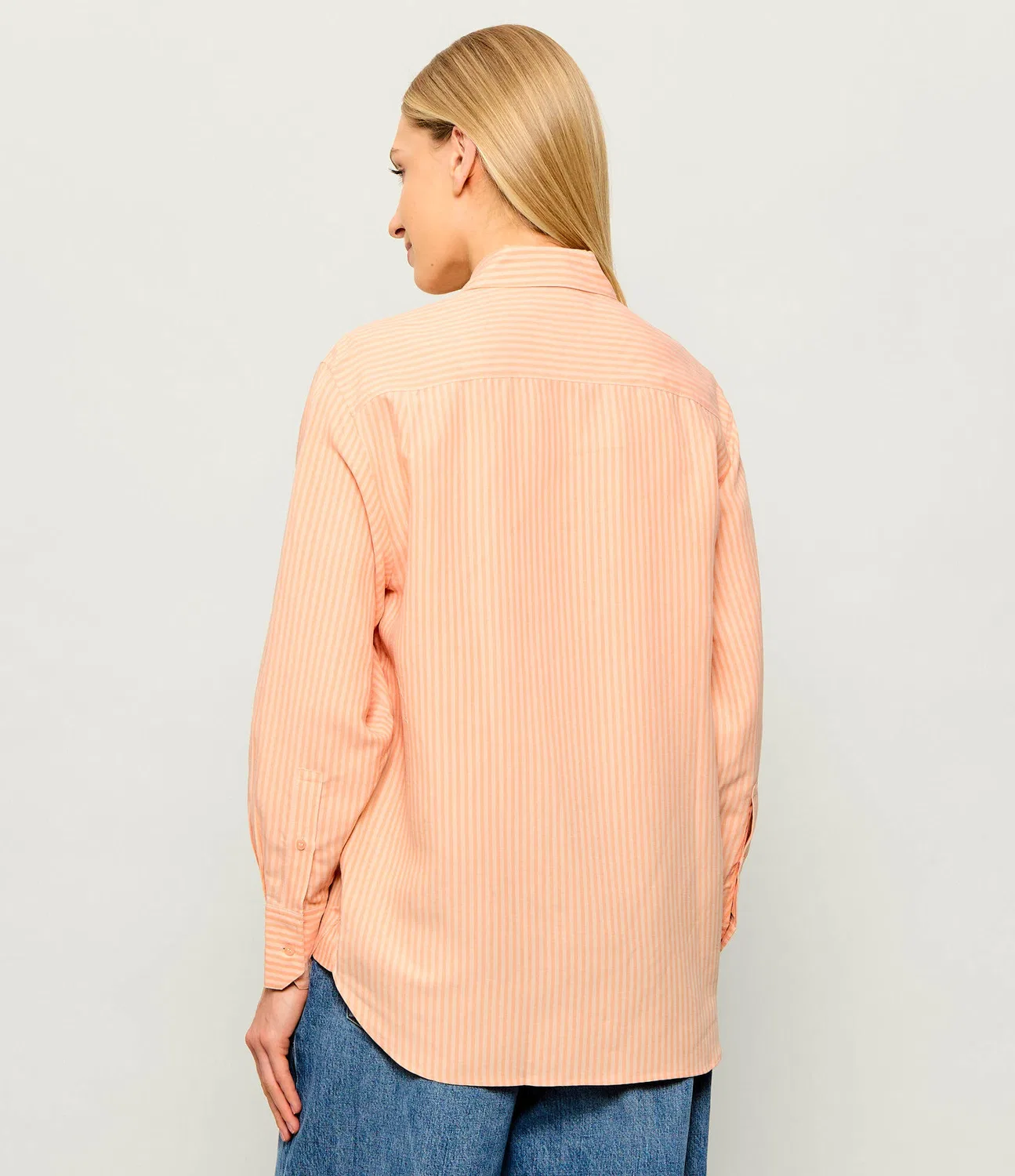Рубашка из льна свободного кроя Lacoste, Arancione — фото 3