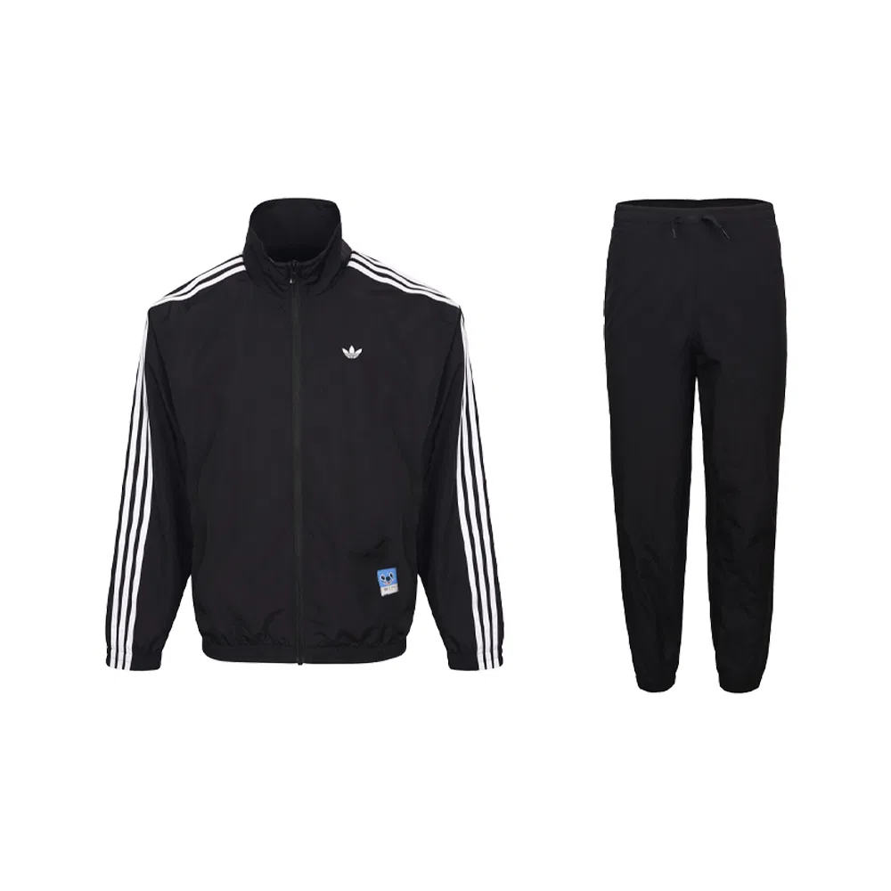 Детский спортивный костюм со стоячим воротником Adidas Originals, Black