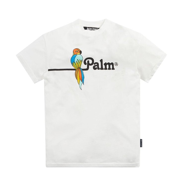 

Футболка Palm Angels Parrot Vintage Tee 'White/Black', белый
