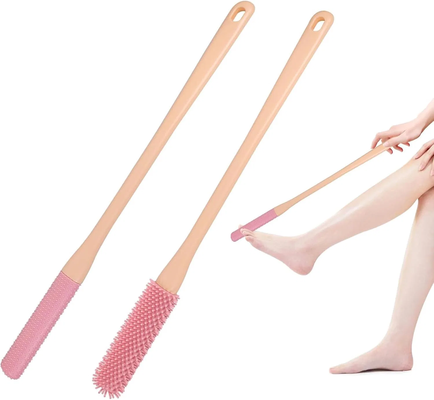 Щетка для межпальцевого пространства, Sentechx, набор из 2 штук, 40x3 см, Pink