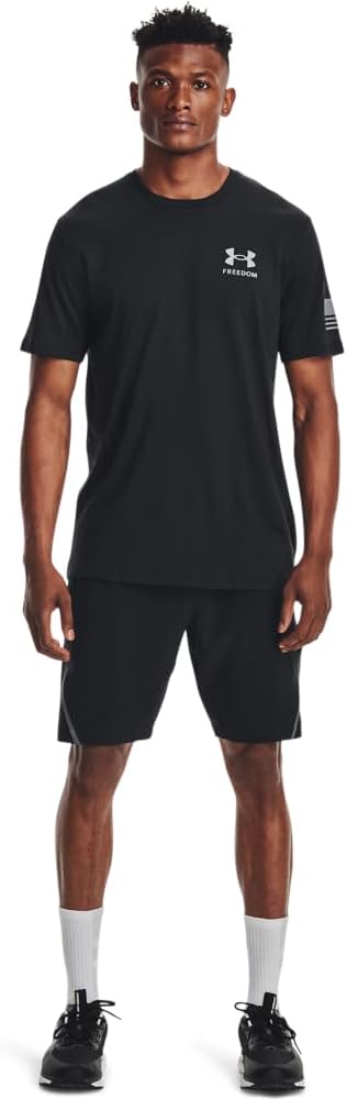 

Новая мужская футболка Under Armour с флагом свободы, Black (002)/Steel, Черный, Новая мужская футболка Under Armour с флагом свободы, Black (002)/Steel