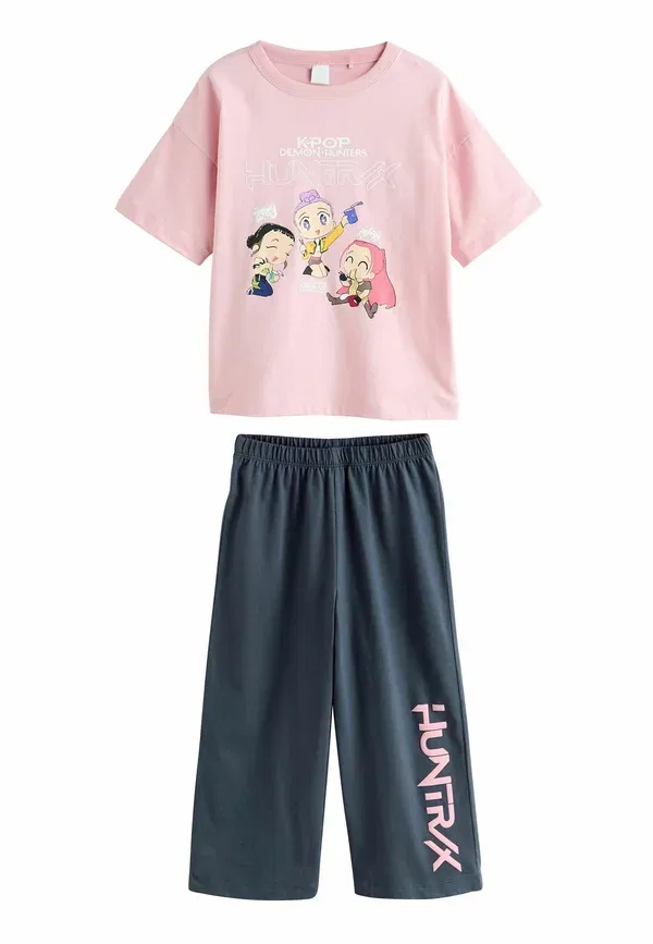 Пижамный комплект с принтом K-pop Demon Hunters Wide Leg Pyjamas Set Next, Pink, розовый