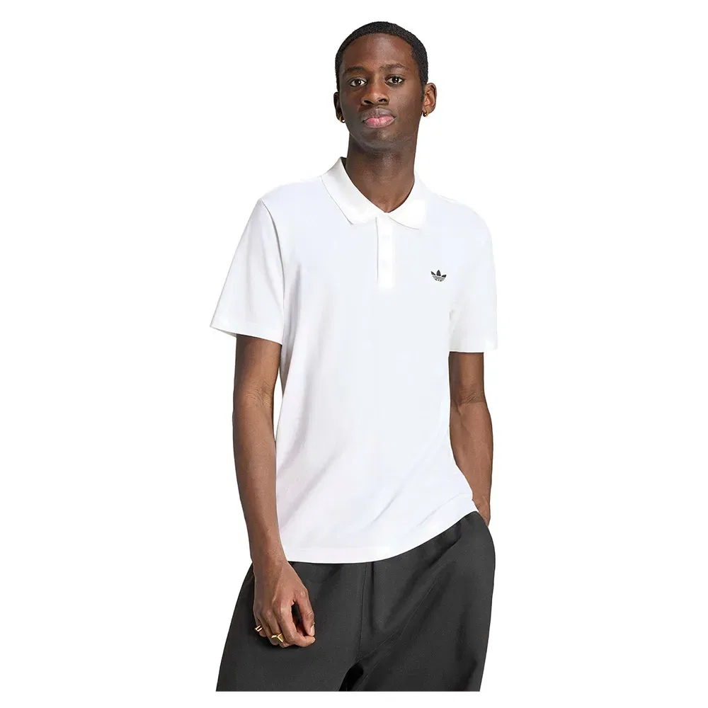 Мужское поло с коротким рукавом Trefoil Essentials Adidas Originals, White