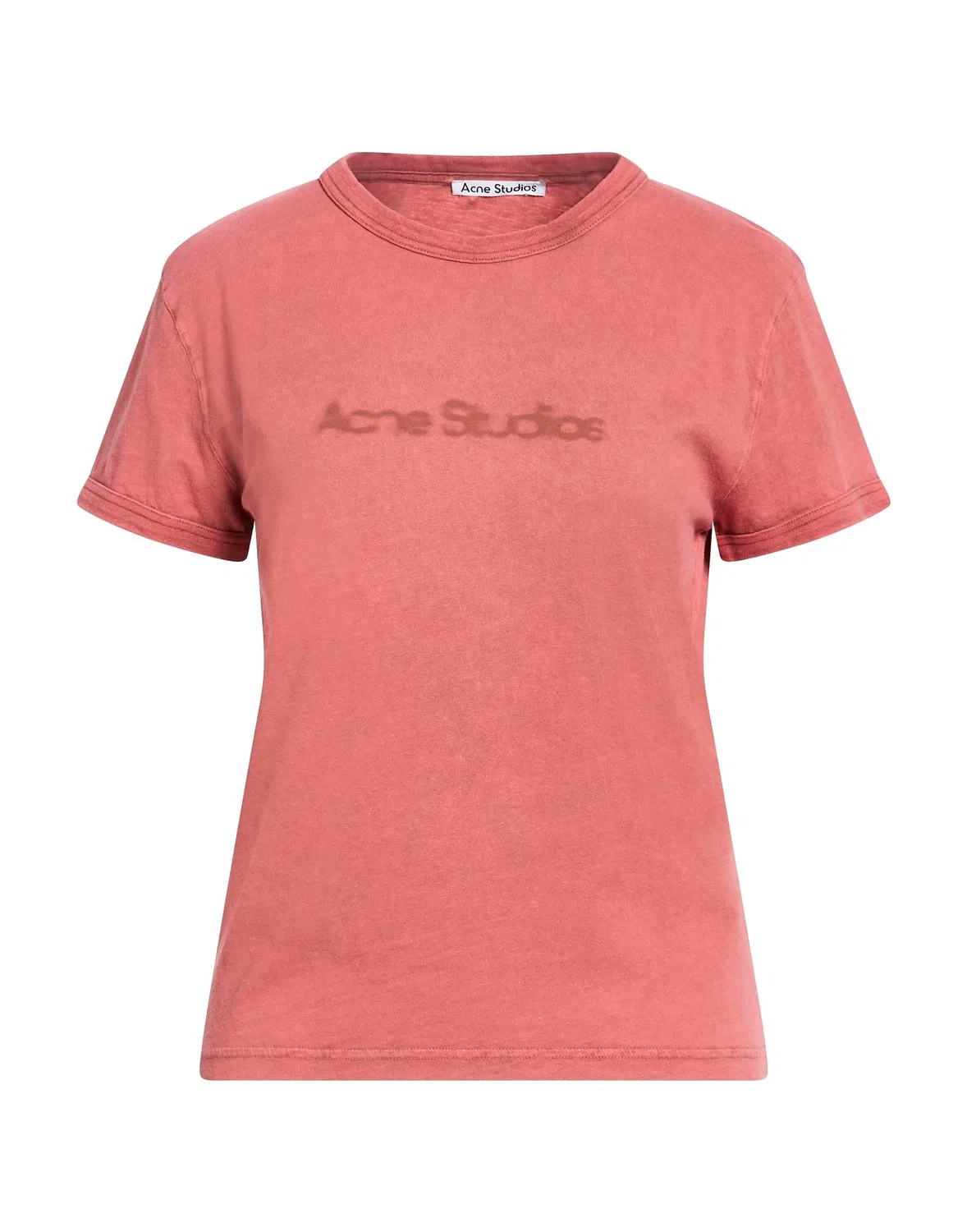 Женская футболка с принтом Acne Studios, красно-оранжевый
