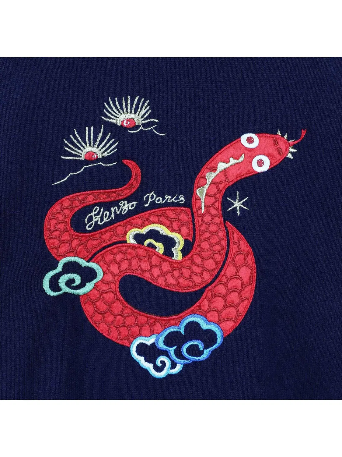 Свитер с цветными блоками Kenzo, синий — фото 2