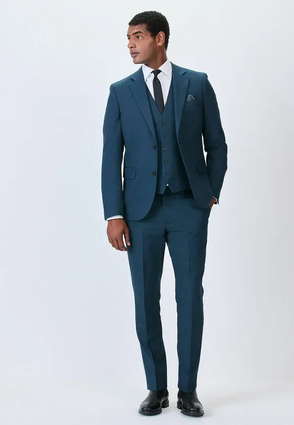 Брюки из полиэстера и вискозы Trousers Next, teal blue, синий — фото 2