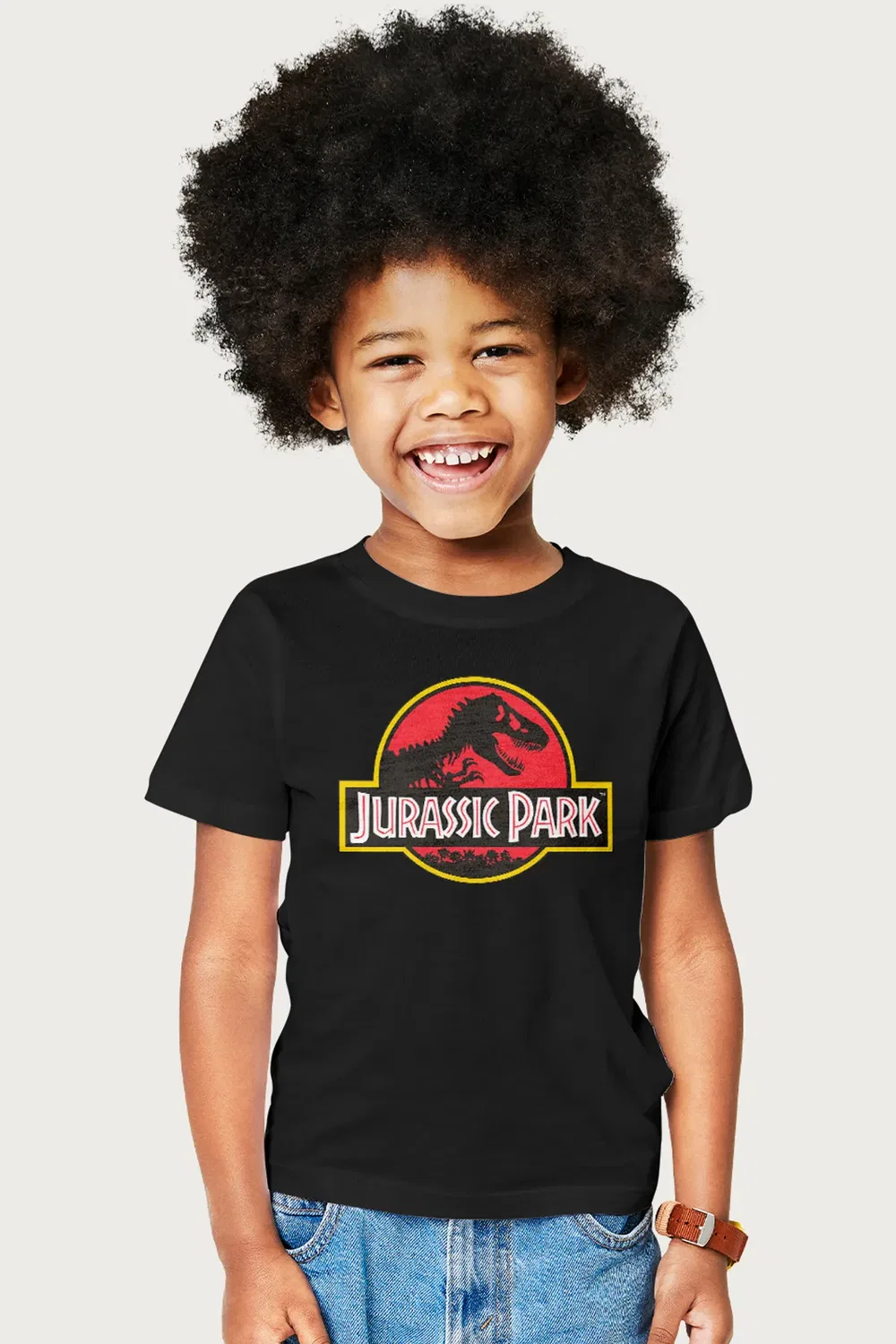 Футболка с принтом Classic Logo Jurassic Park, Black