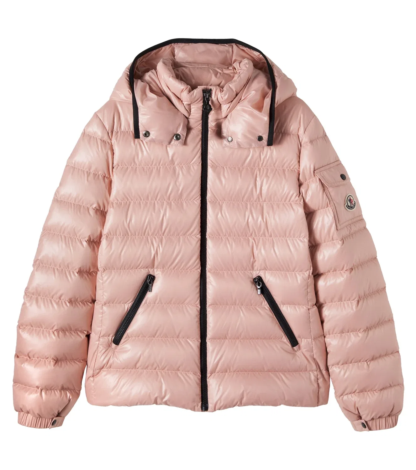 Пуховик розовый Moncler Enfant