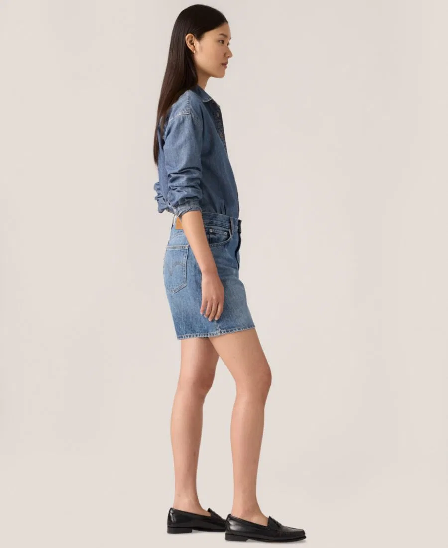 Шорты джинсовые с высокой посадкой Levi's, Worn Memor — фото 3