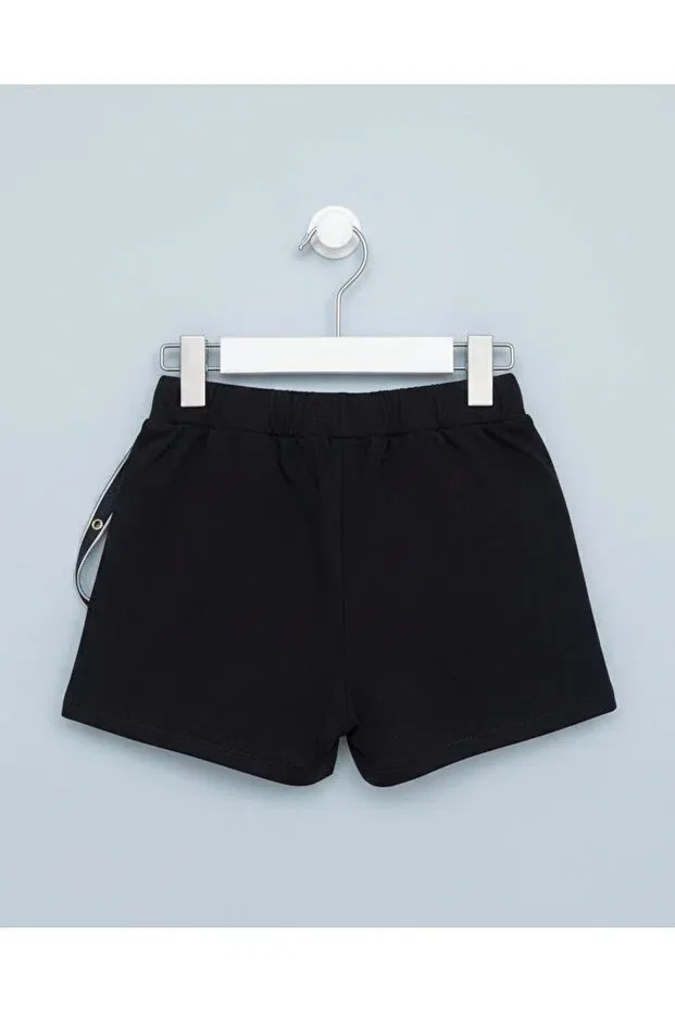 Детские шорты для девочек с принтом Star Patterned Babyhola, Black — фото 3