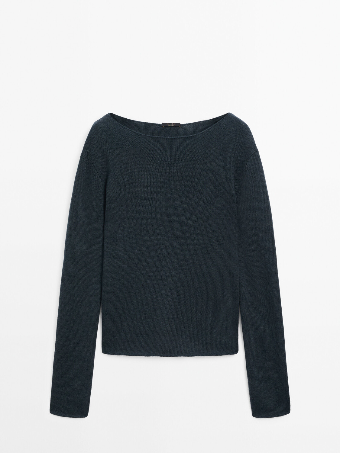 

Свитер Massimo Dutti Fine Knit Wool With Trims, зеленый