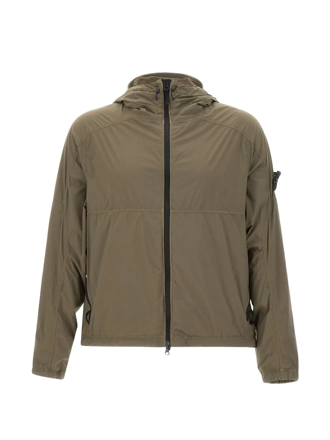 Ультралегкая нейлоновая куртка с капюшоном Stone Island, зеленый
