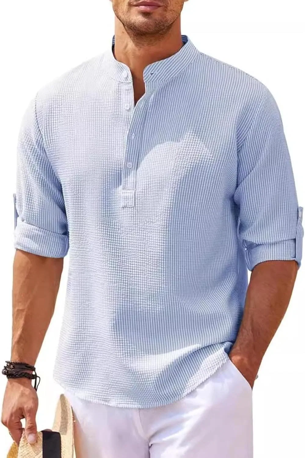 Мужская длинная футболка Performance, Light Blue
