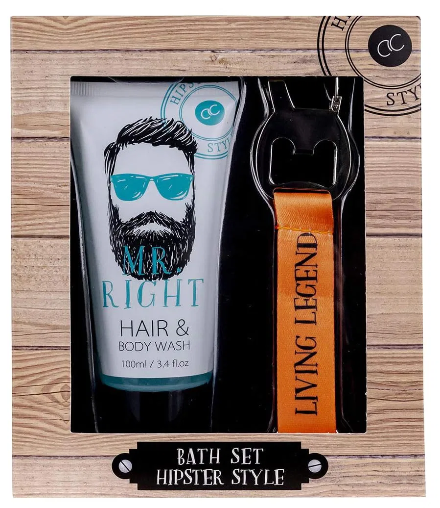 Мужской подарочный набор Accentra Hipster Style с гелем для душа и брелоком Accentra