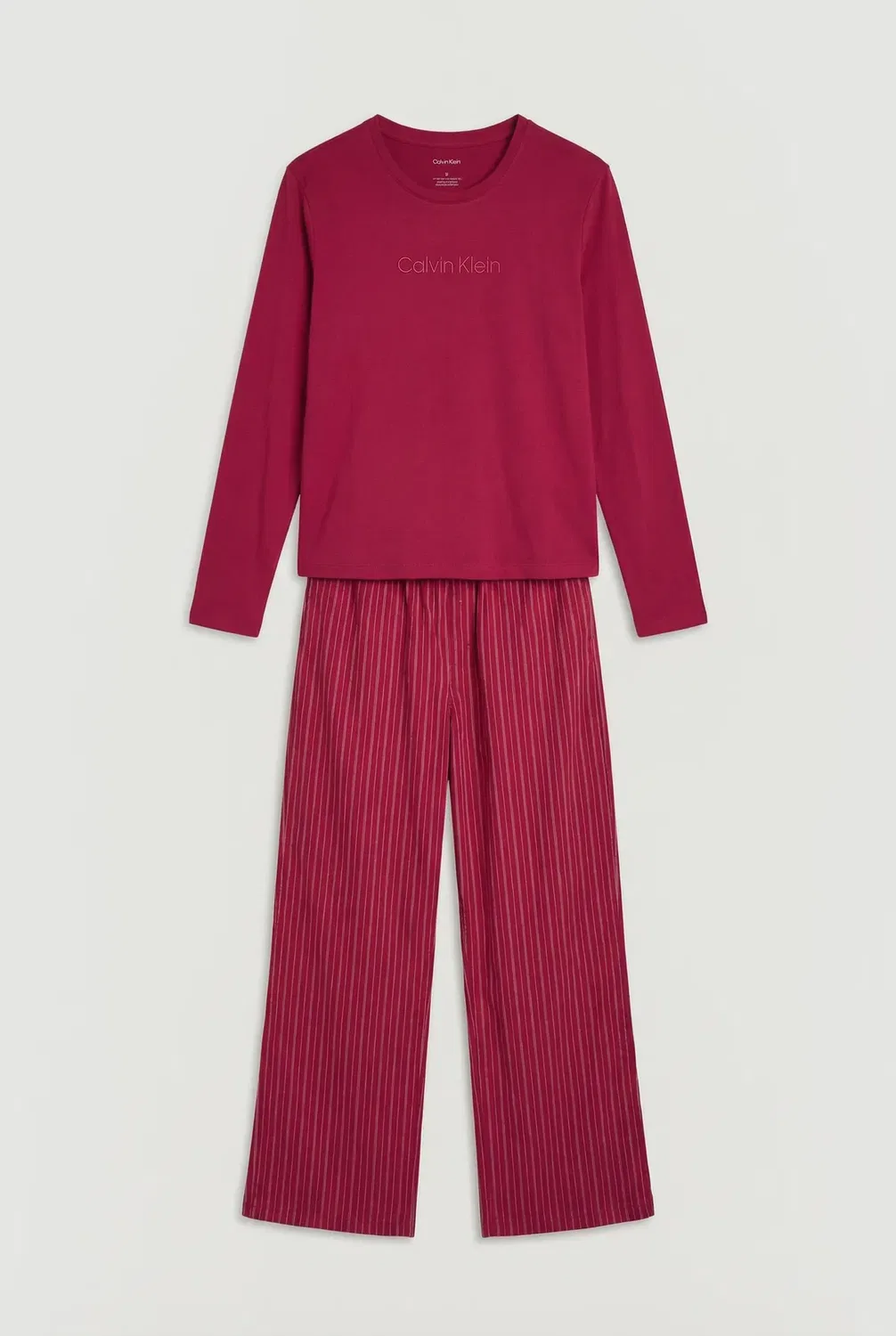 Комплект пижамы хлопковый с длинным рукавом Calvin Klein, Red