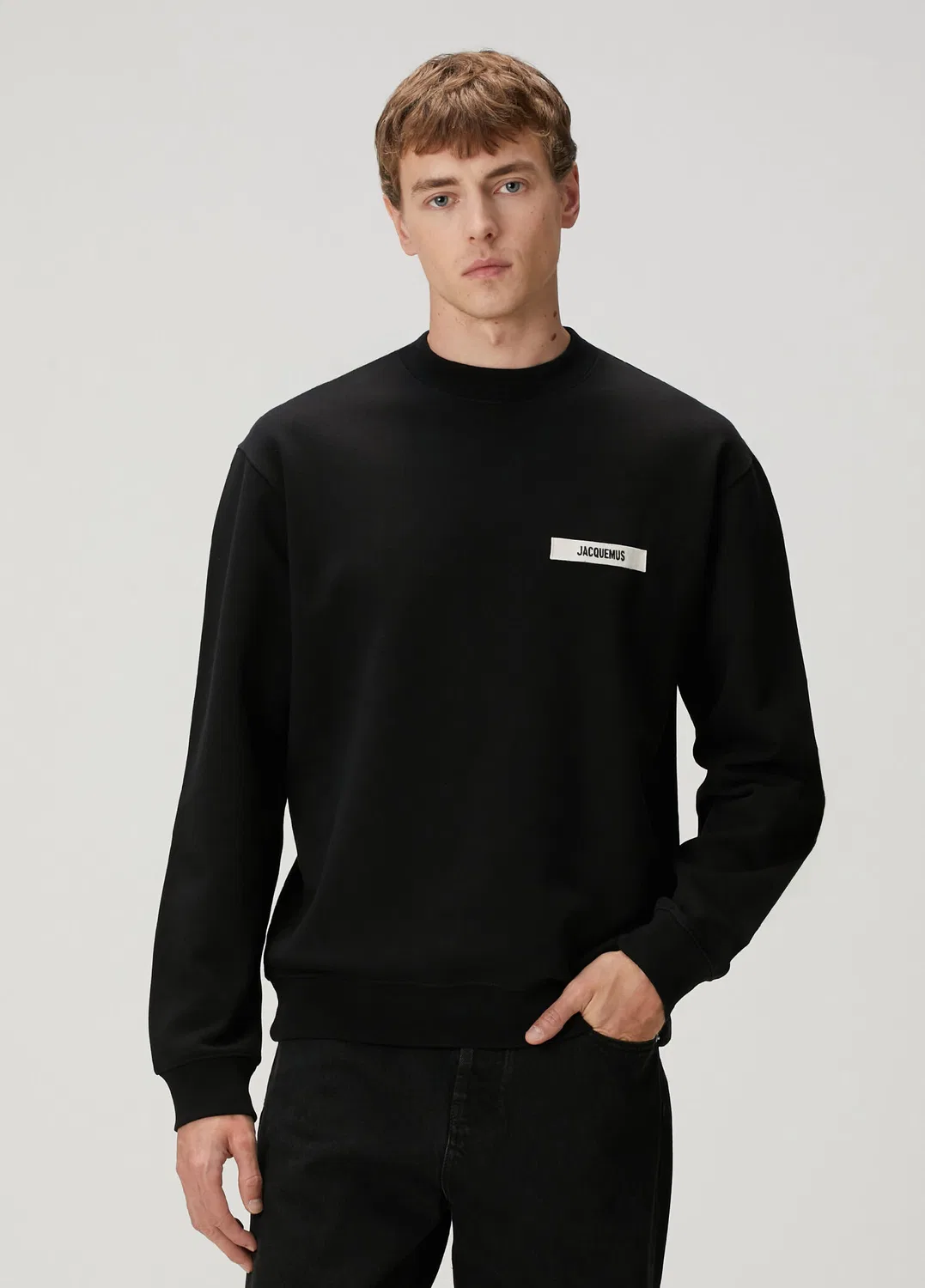Свитшот Jacquemus Gros Grain Siyah Logo Patchli, black