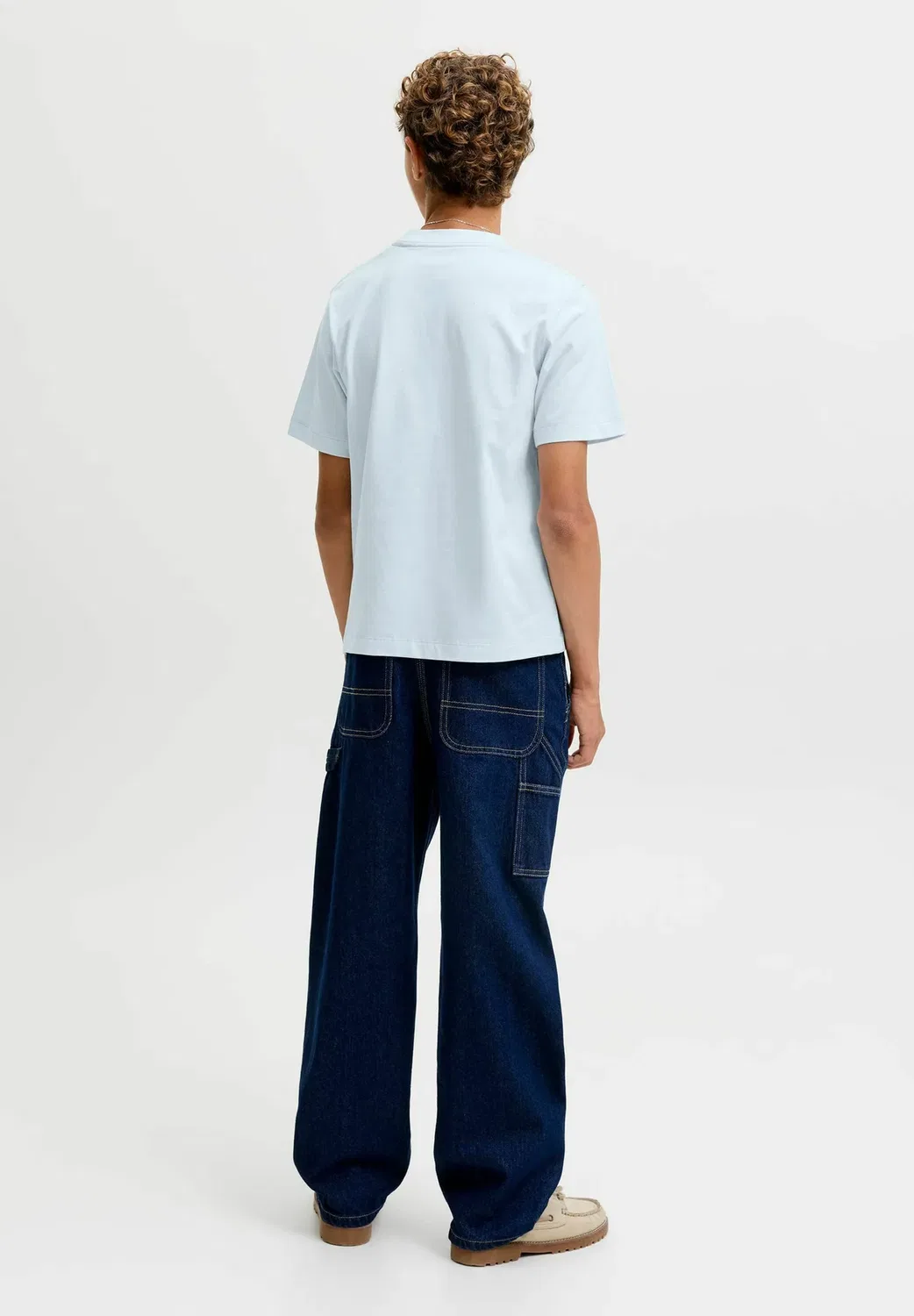 Футболка с монограммой Jorfrederiksberg ss cn jnr - базовая футболка Jack & Jones Junior, Ice Water — фото 3