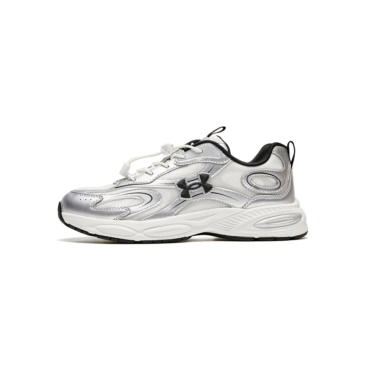 Детские кроссовки для мальчиков из текстиля Under Armour, Gray Silver