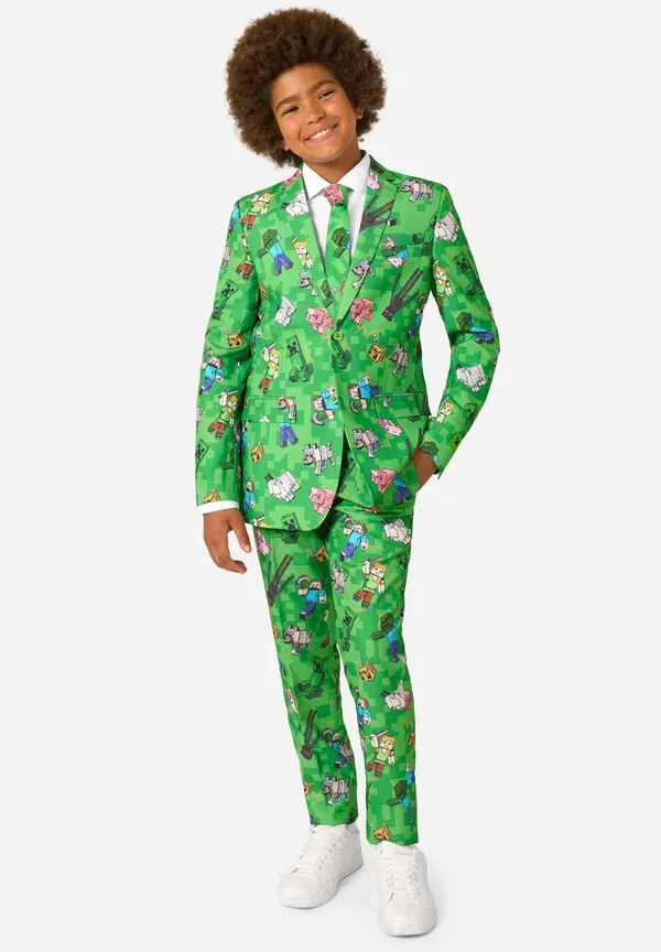 Костюм с принтом Minecraft Opposuits, зеленый