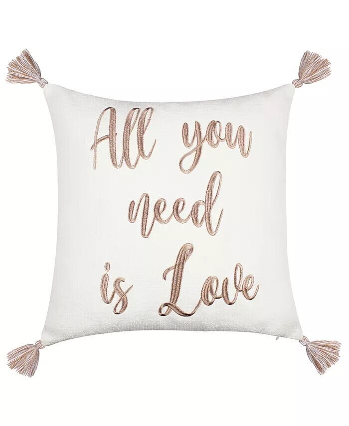 

Декоративная подушка Sanira All You Need Is Love, 18 x 18 дюймов Levtex, бежевый