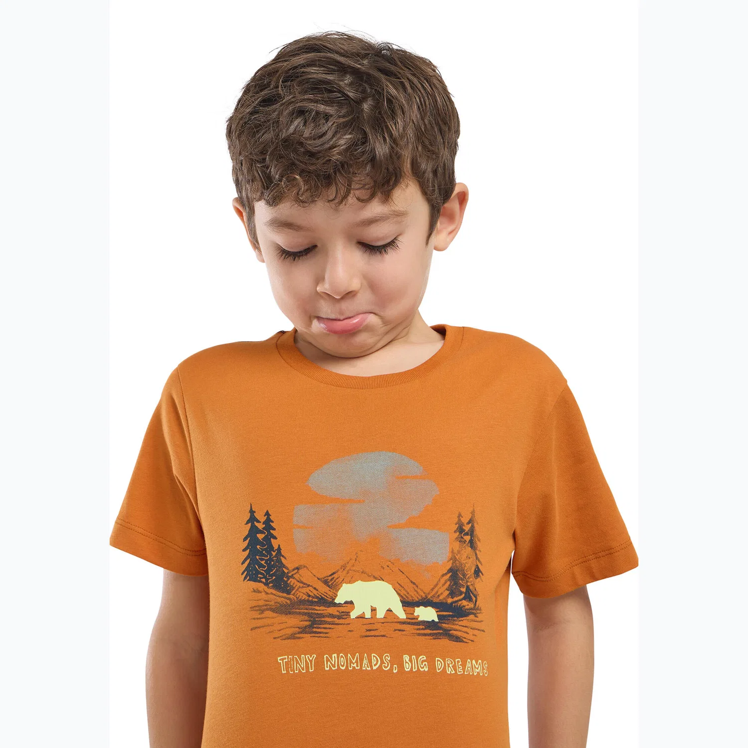 Детская футболка с принтом Graphic Cotton T Jack Wolfskin, Orange — фото 4