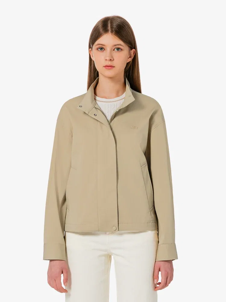 Куртка LACOSTE с высоким воротником Beige