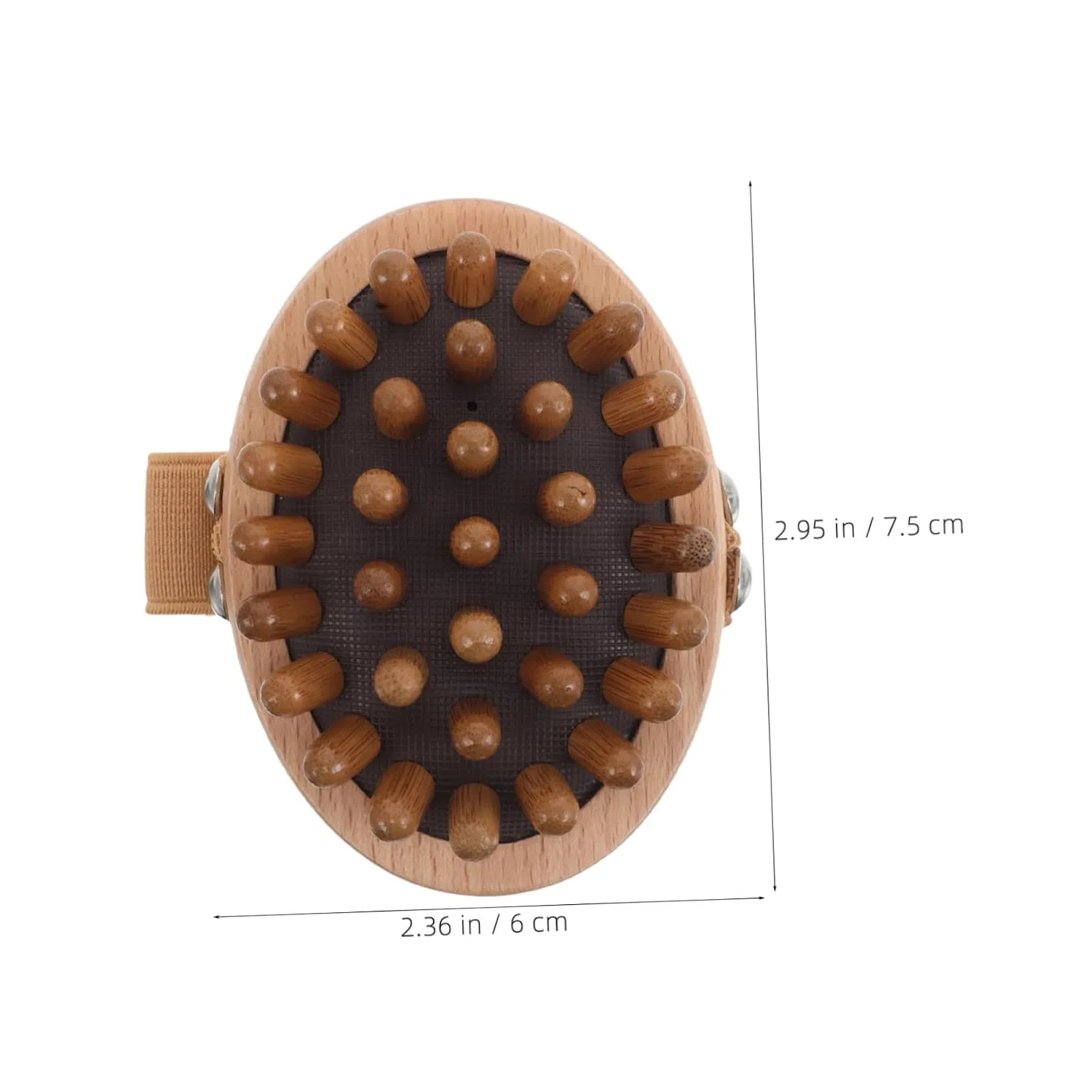 Массажная щетка для тела и кожи головы, CALLARON, 2 шт, 200 г, Light Brown — фото 2