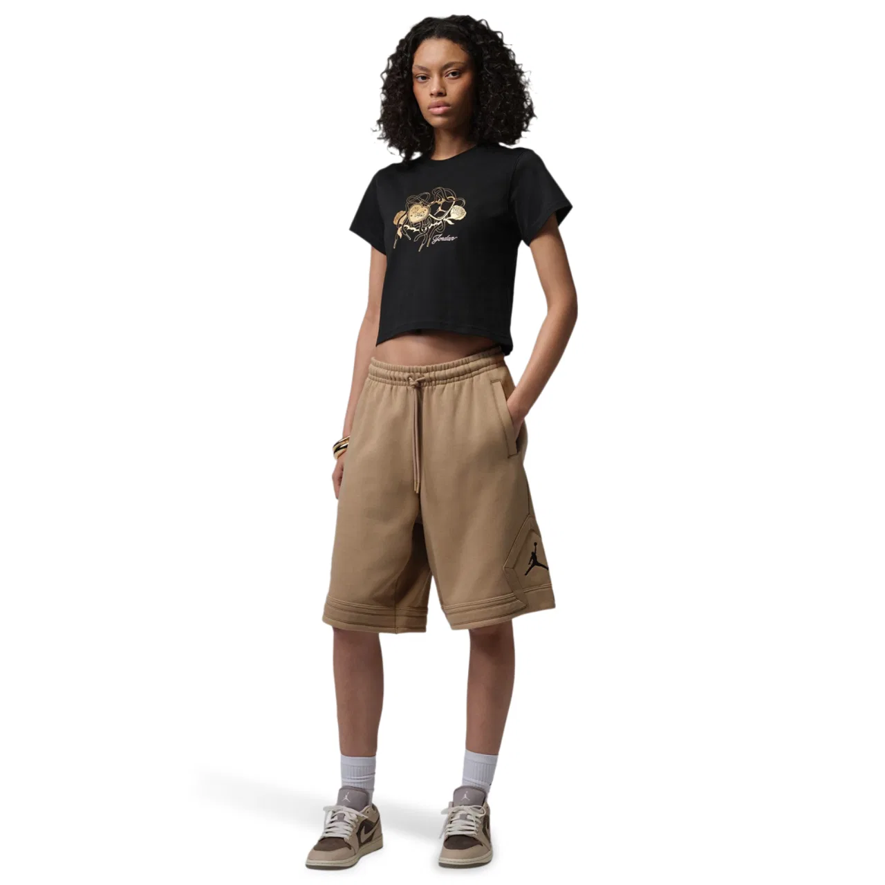 Женская футболка Brooklyn Graphic Jordan, белый/зеленый — фото 4