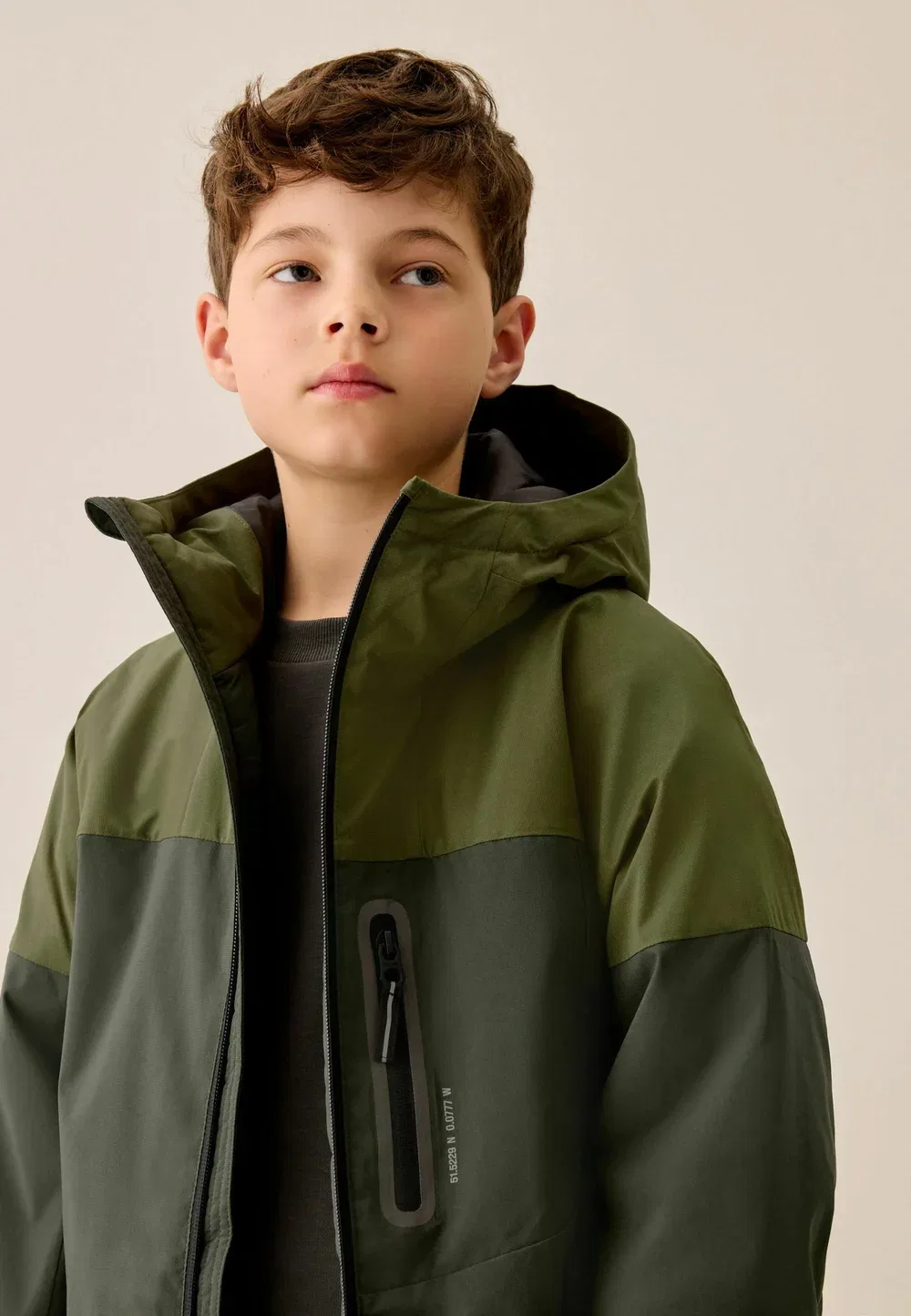 Куртка стандартного кроя - легкая куртка Next, Khaki Green — фото 4