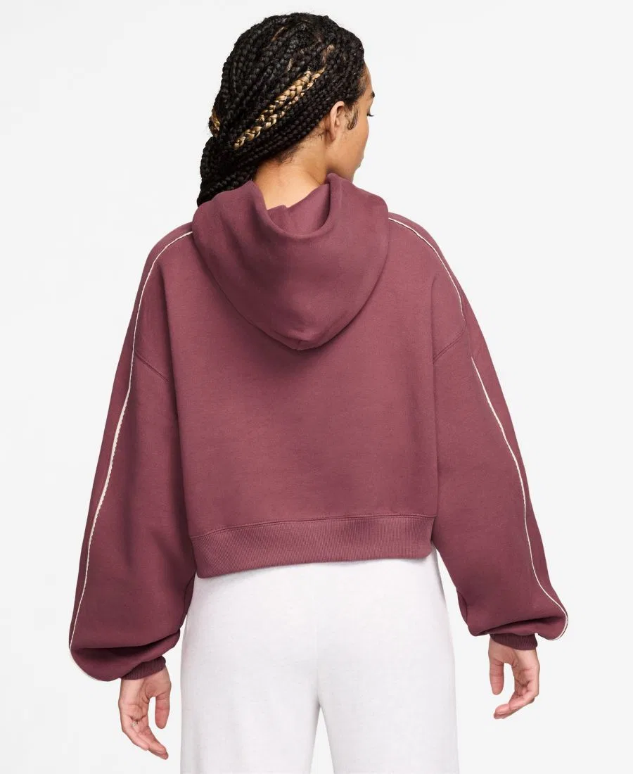 Худи оверсайз Studio Fleece с отделкой фестонами Nike, Pink Smoke Sail Pink Smoke — фото 3