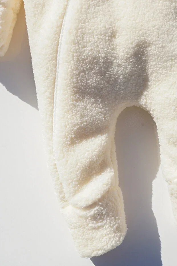 Детский комбинезон для девочек и мальчиков плюшевый X silk atlas girl boy baby and child teddy bear jumpsuit Gumbuloy, Ecru — фото 4